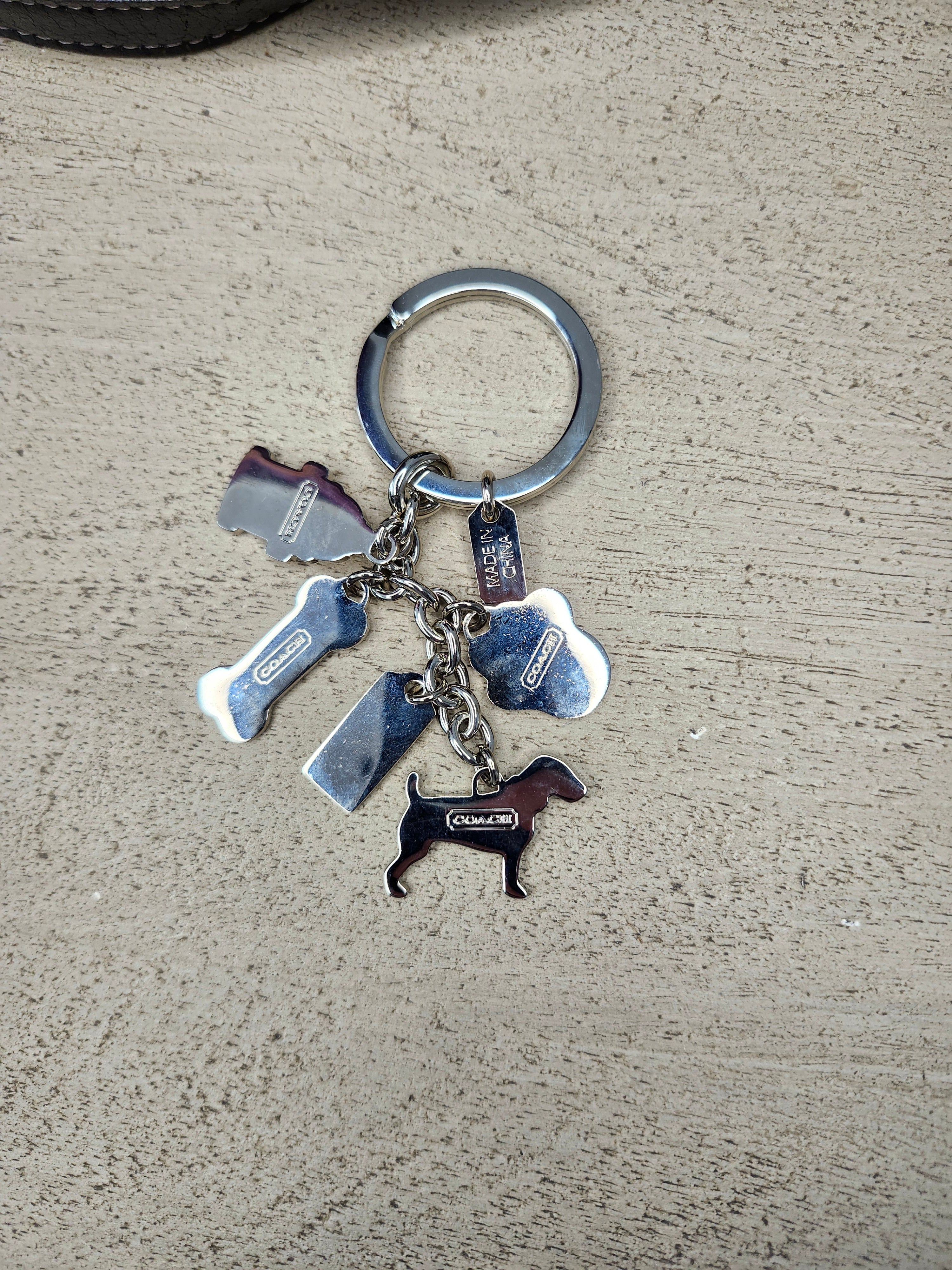 Coach Dog Themed Keyring or Bag Charm - Authentic