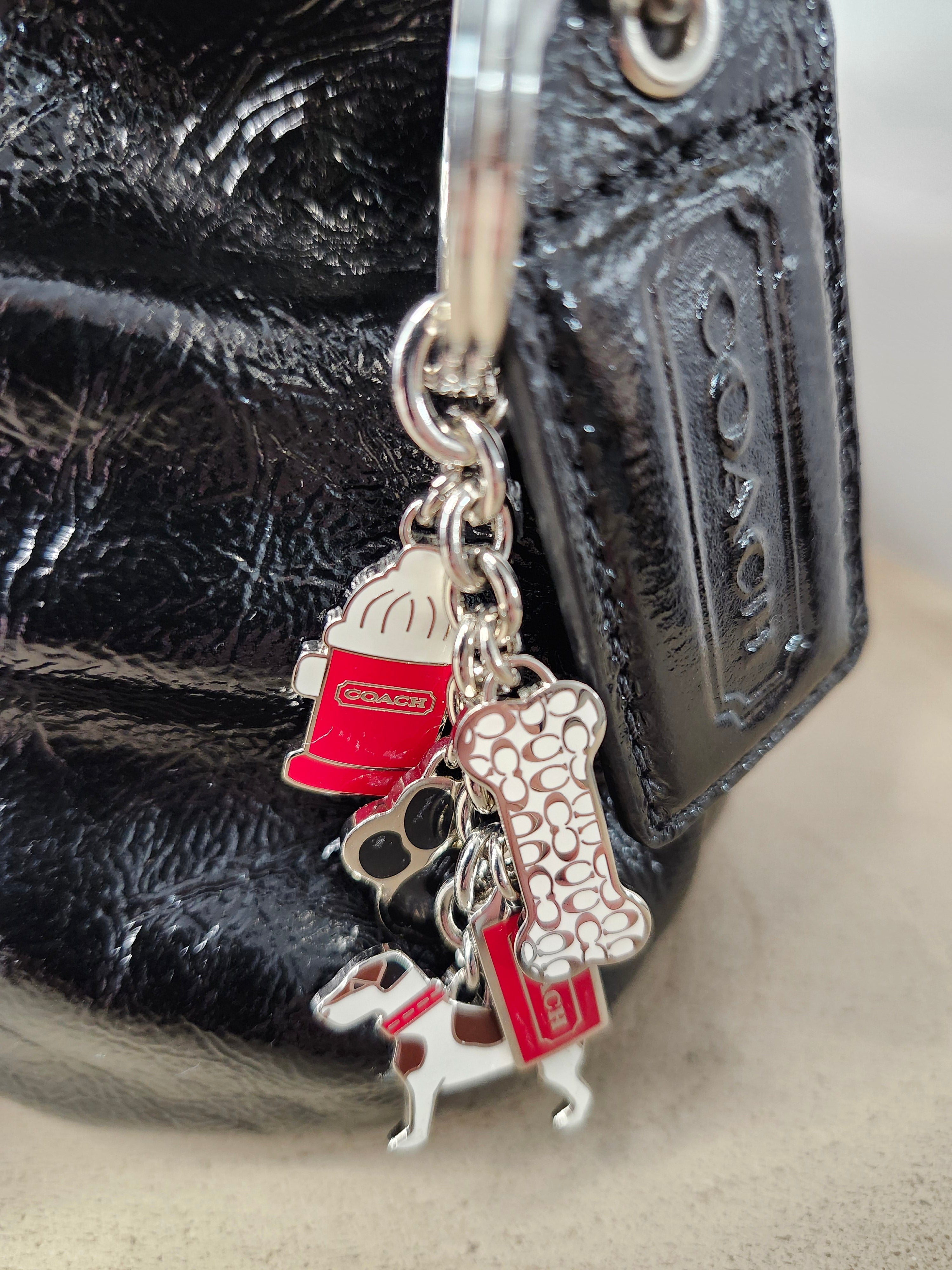 Coach Dog Themed Keyring or Bag Charm - Authentic