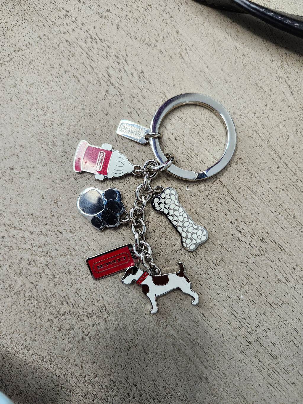 Coach Dog Themed Keyring or Bag Charm - Authentic