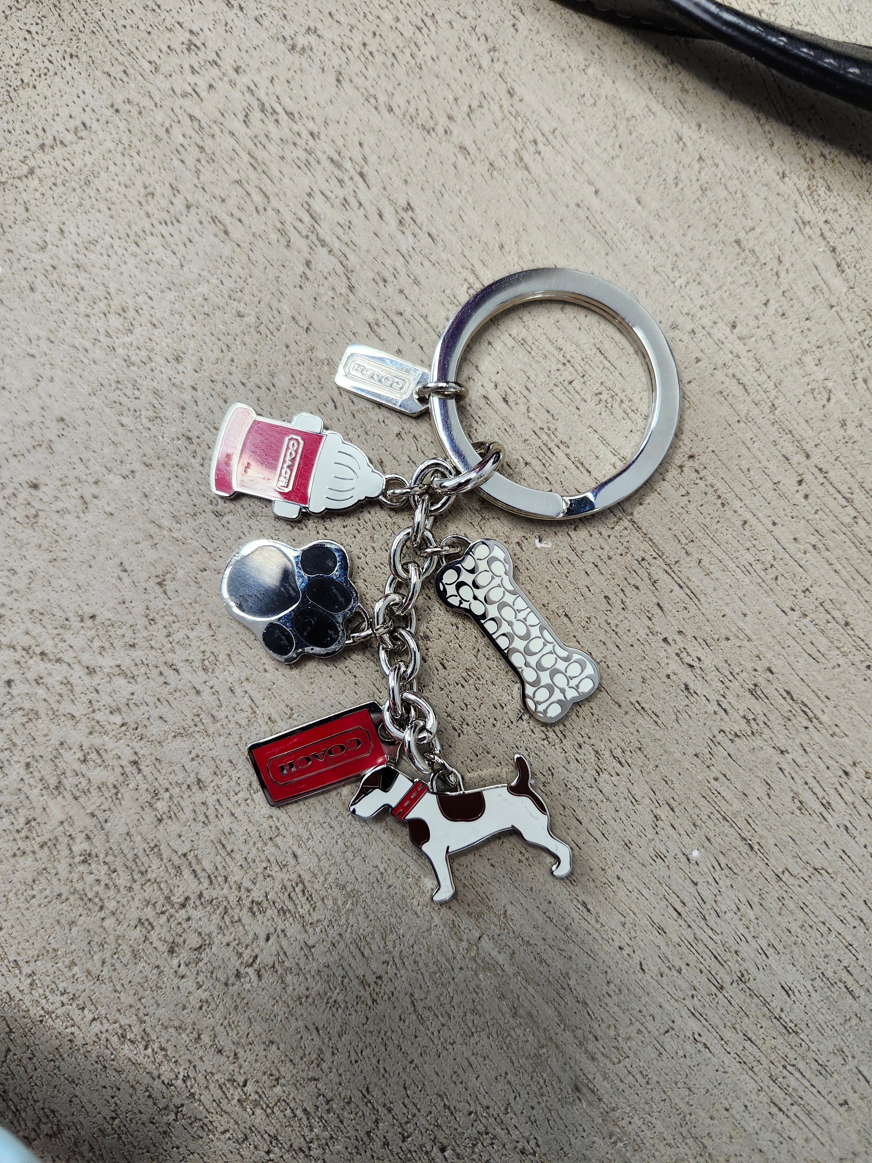 Coach Dog Themed Keyring or Bag Charm - Authentic