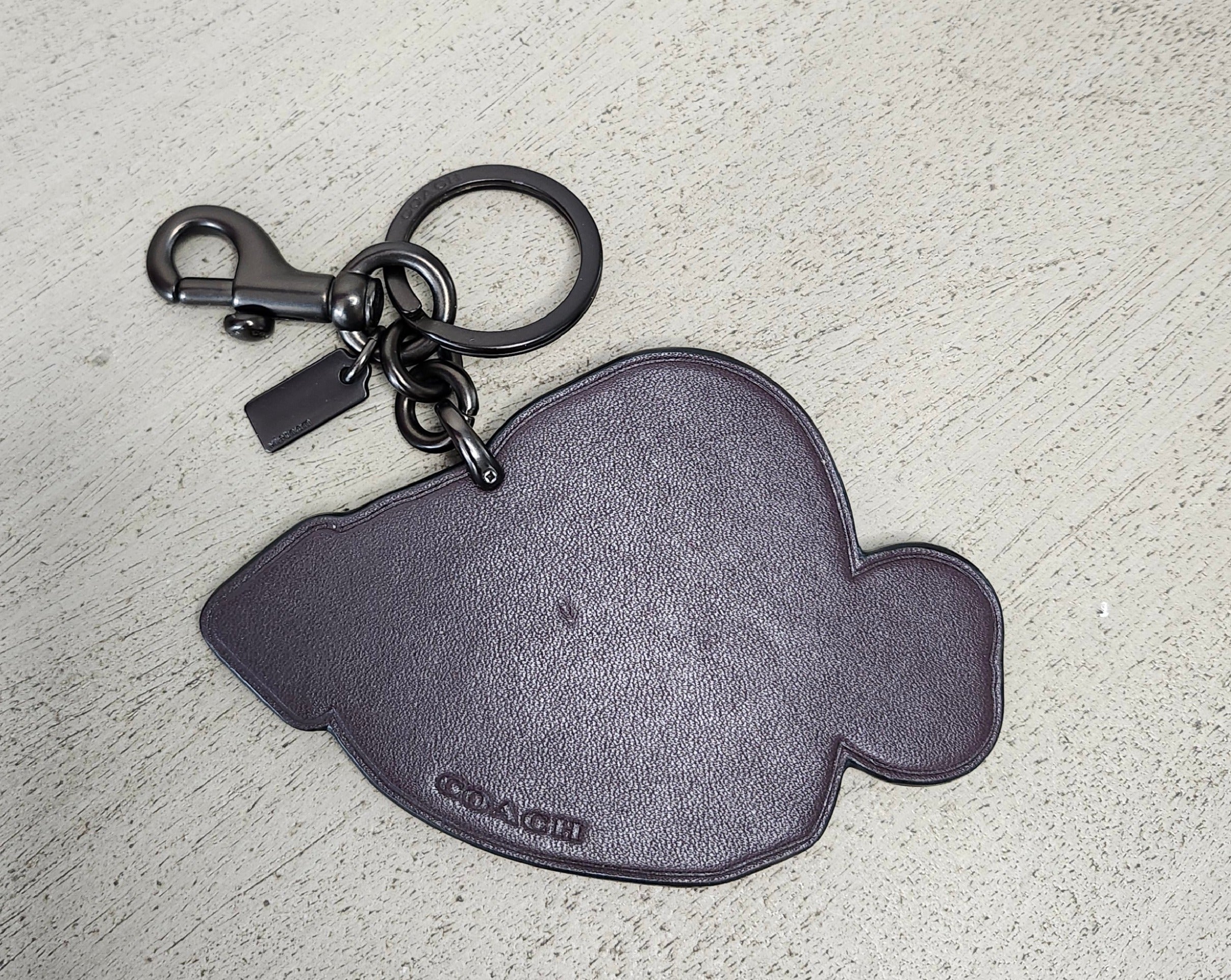 Coach Leather Heart Bach Charm or Keyring
