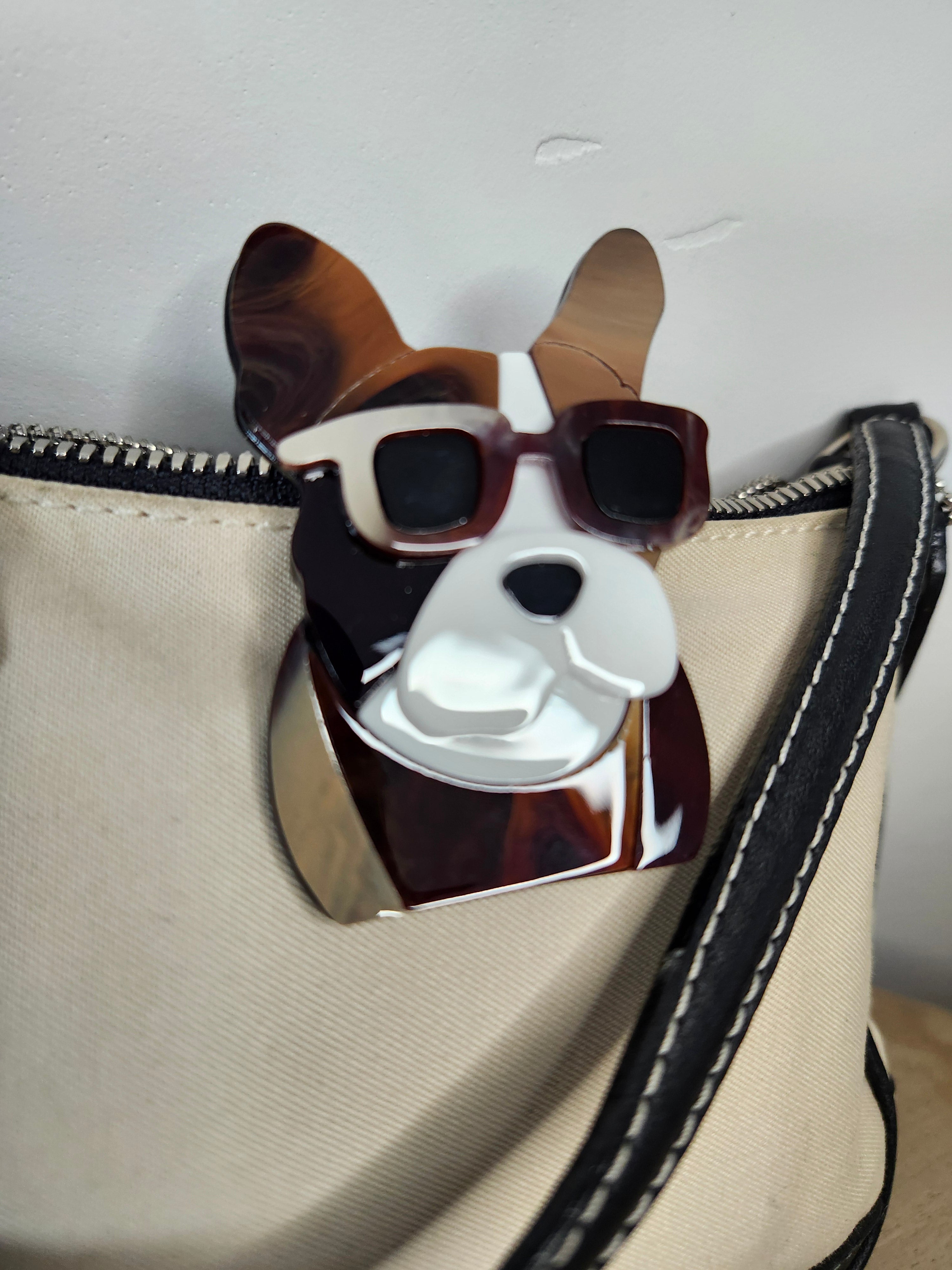 Dog in Sunglasses Brooch Pin