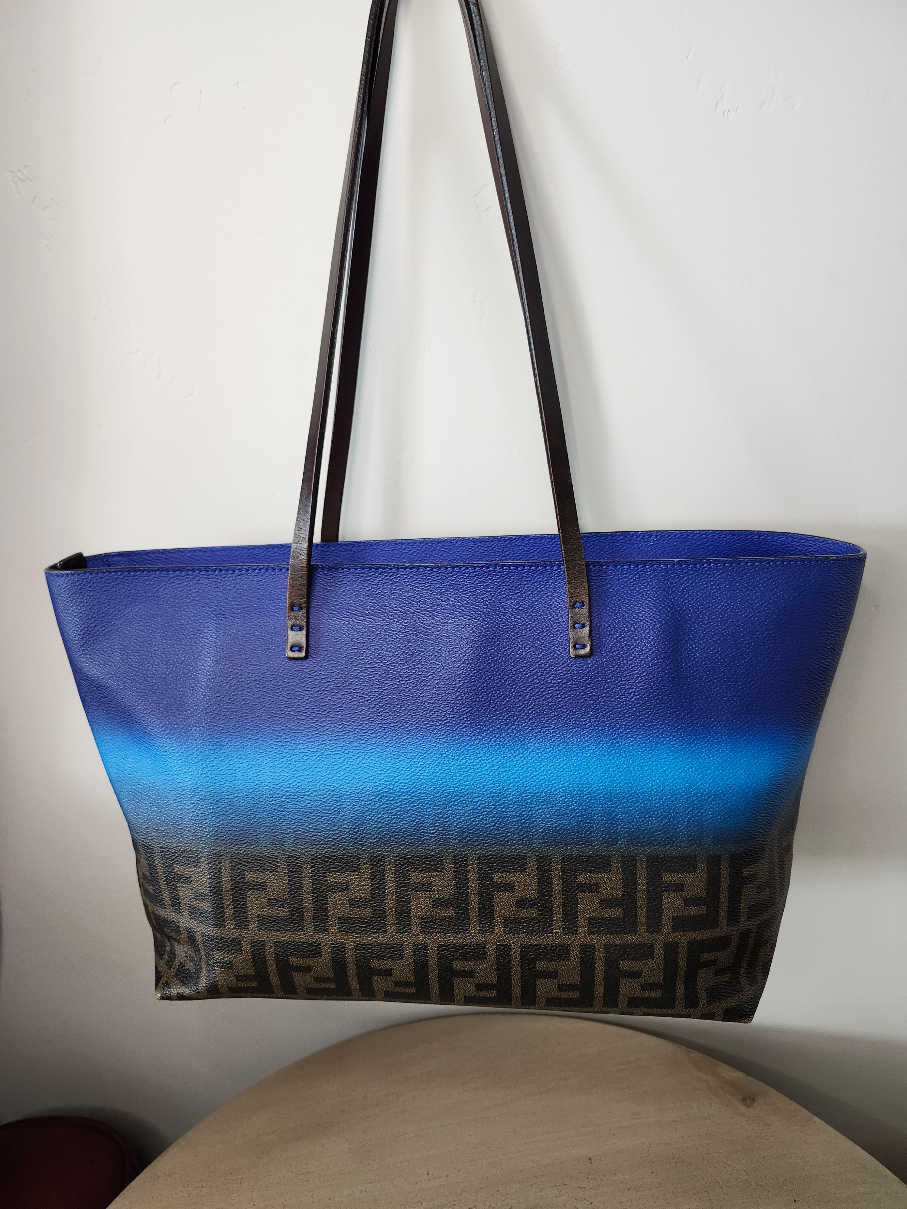 Fendi Ombre Tote Blue Brown