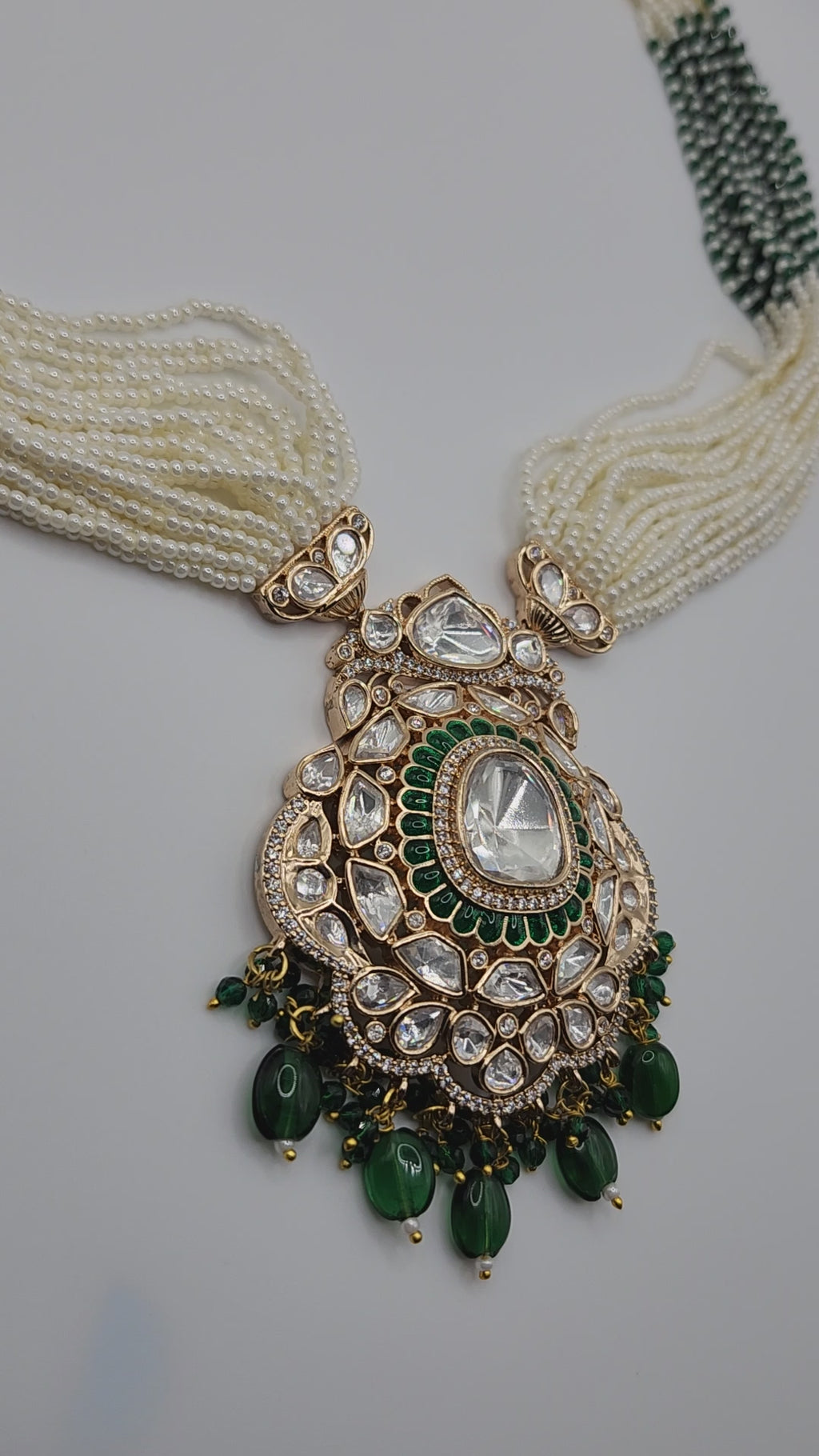 Afghan Handmade Crystal Pendant Necklace