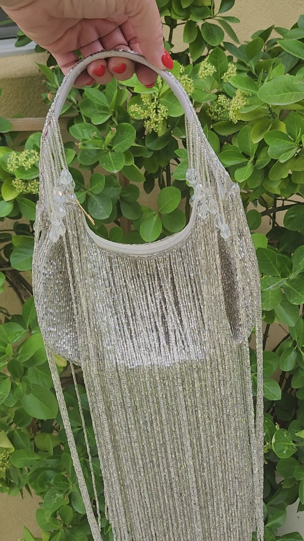 Hand Beaded Fringe Bag