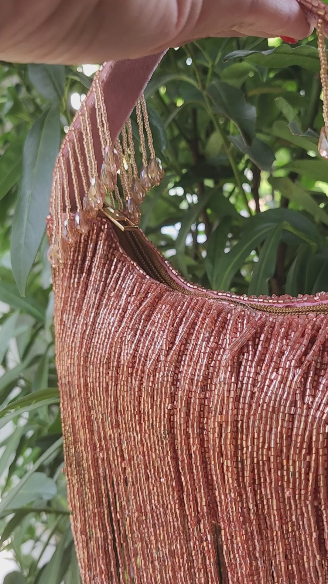 Hand Beaded Fringe Bag