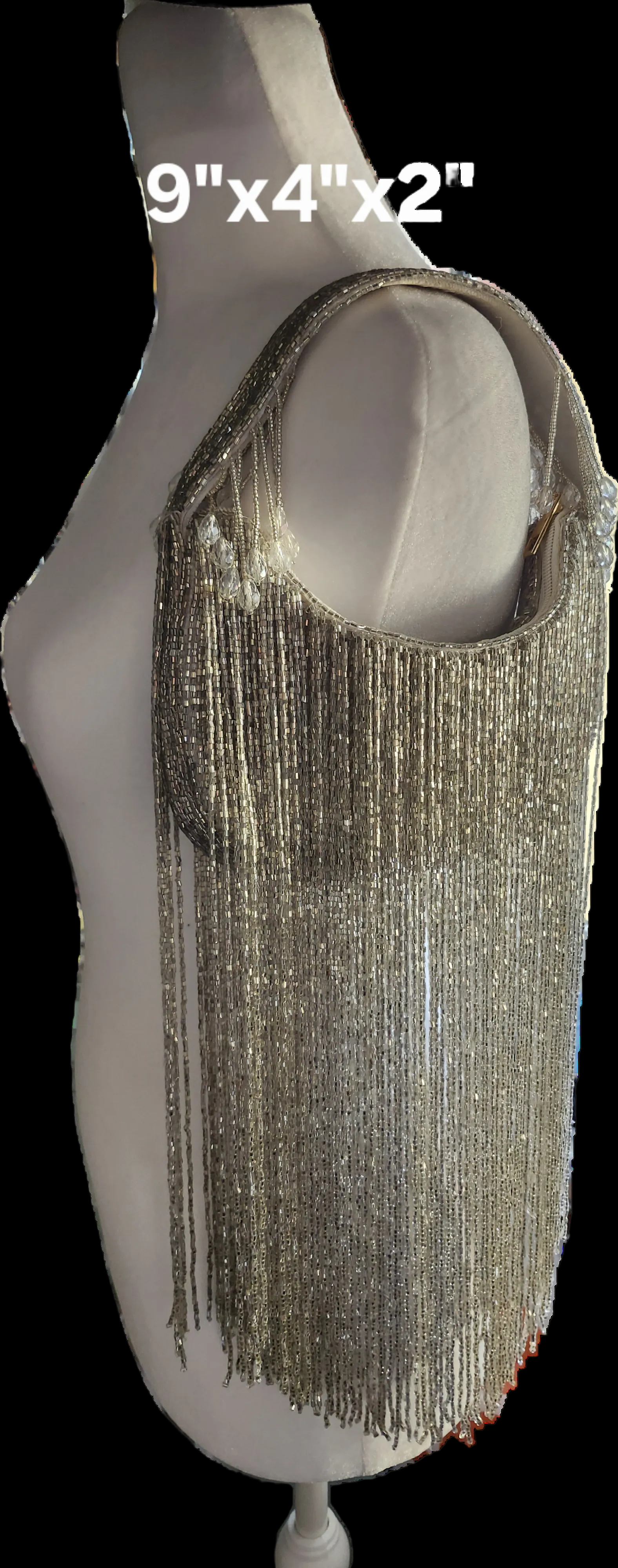 Hand Beaded Fringe Bag