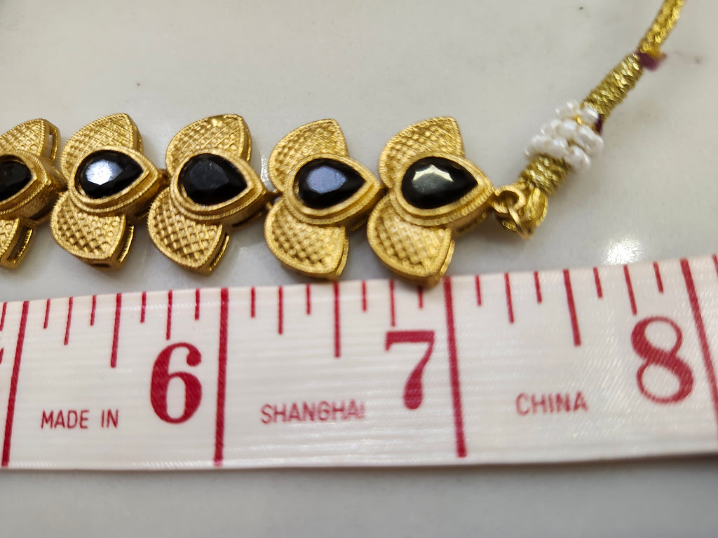 Panther Afghan Earrings and Choker-Length Necklace