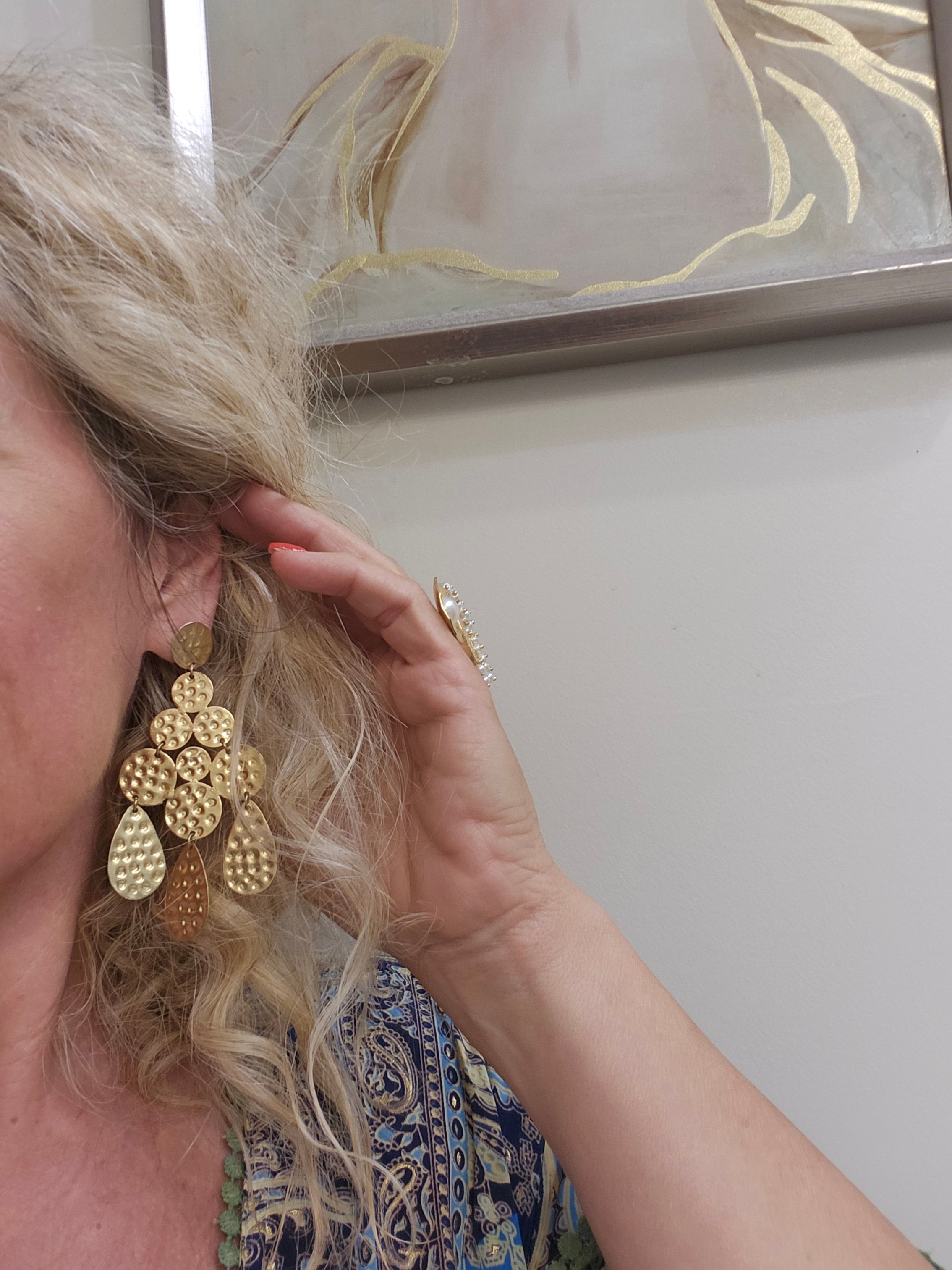 Earrings Geo Brass By Nazila Sawhney