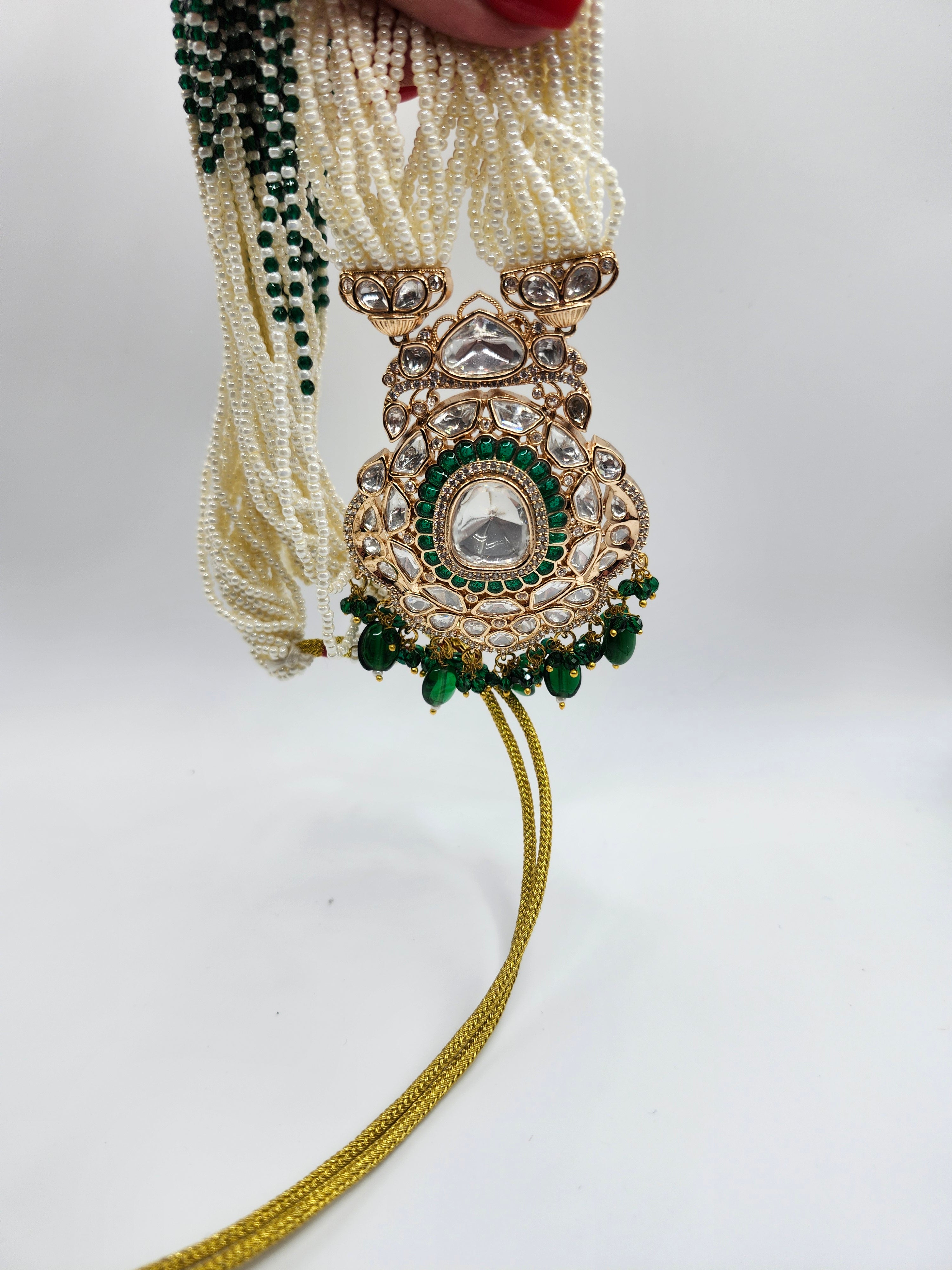 Afghan Handmade Crystal Pendant Necklace