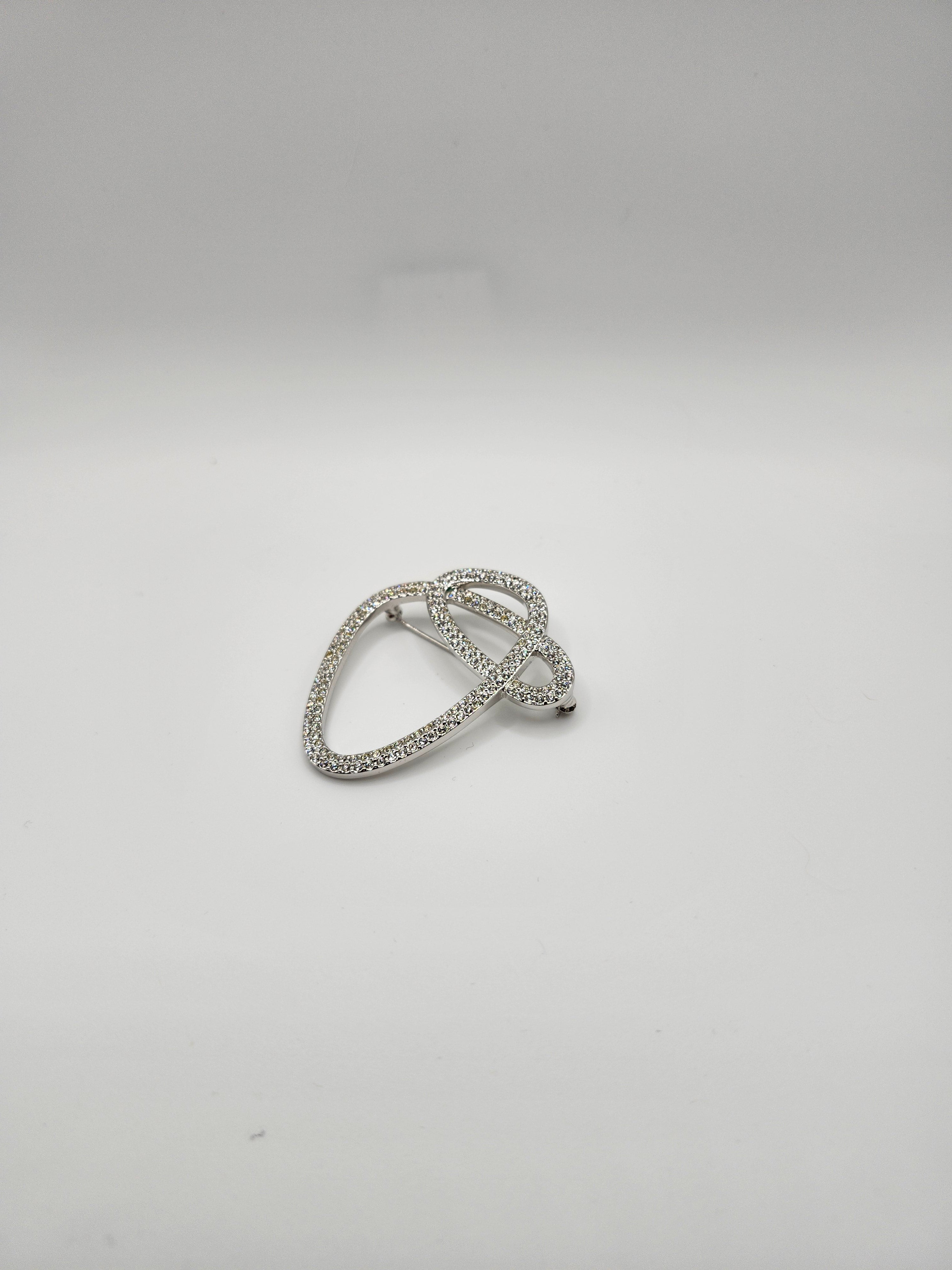 Swarovski Abstract Open Loop Brooch