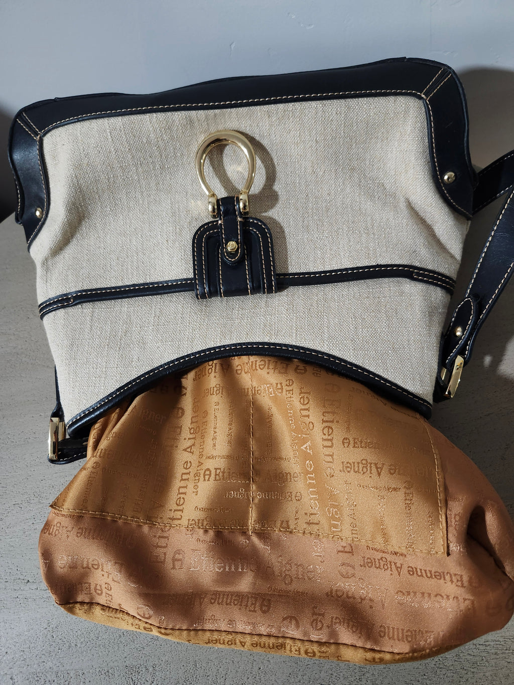 Etienne Aigner Canvas Shoulder Bag