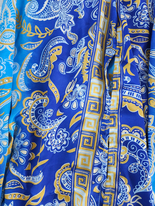 Blue Greek Skirt Set