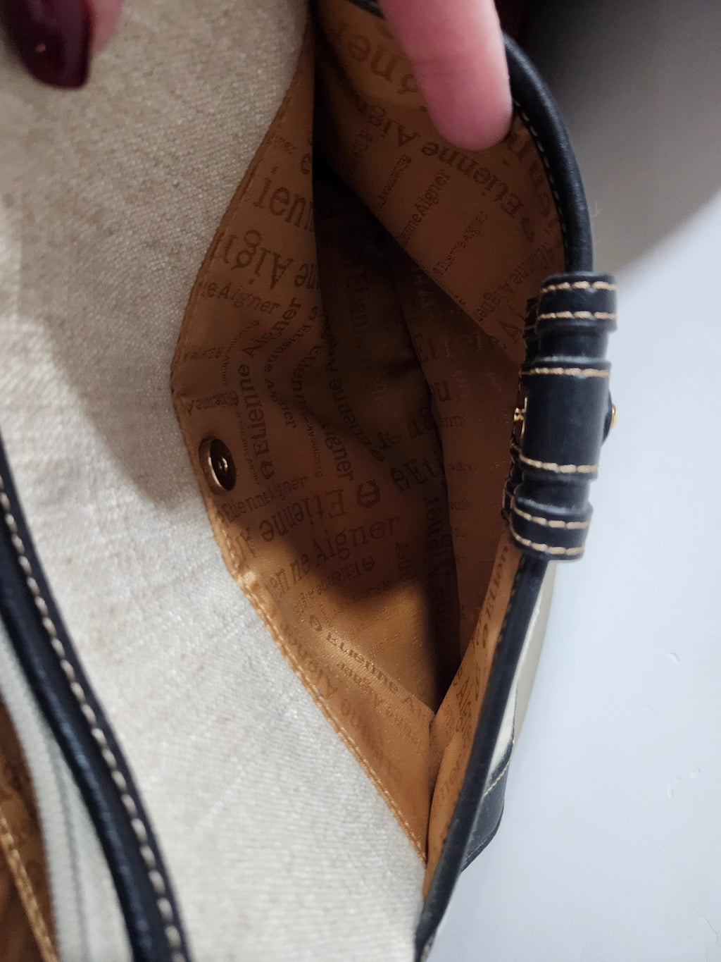 Etienne Aigner Canvas Shoulder Bag
