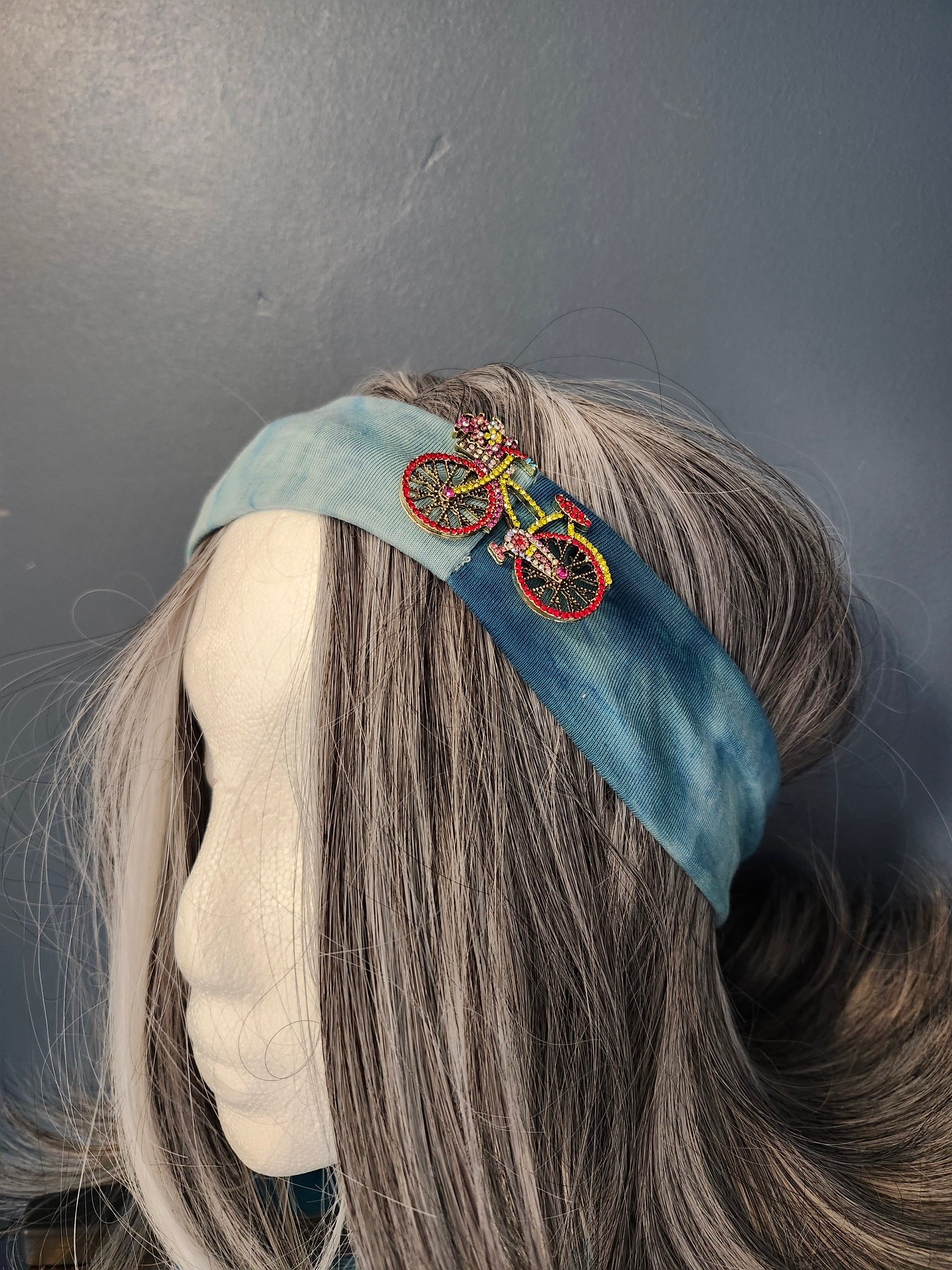 Bicycle Crystal Brooch