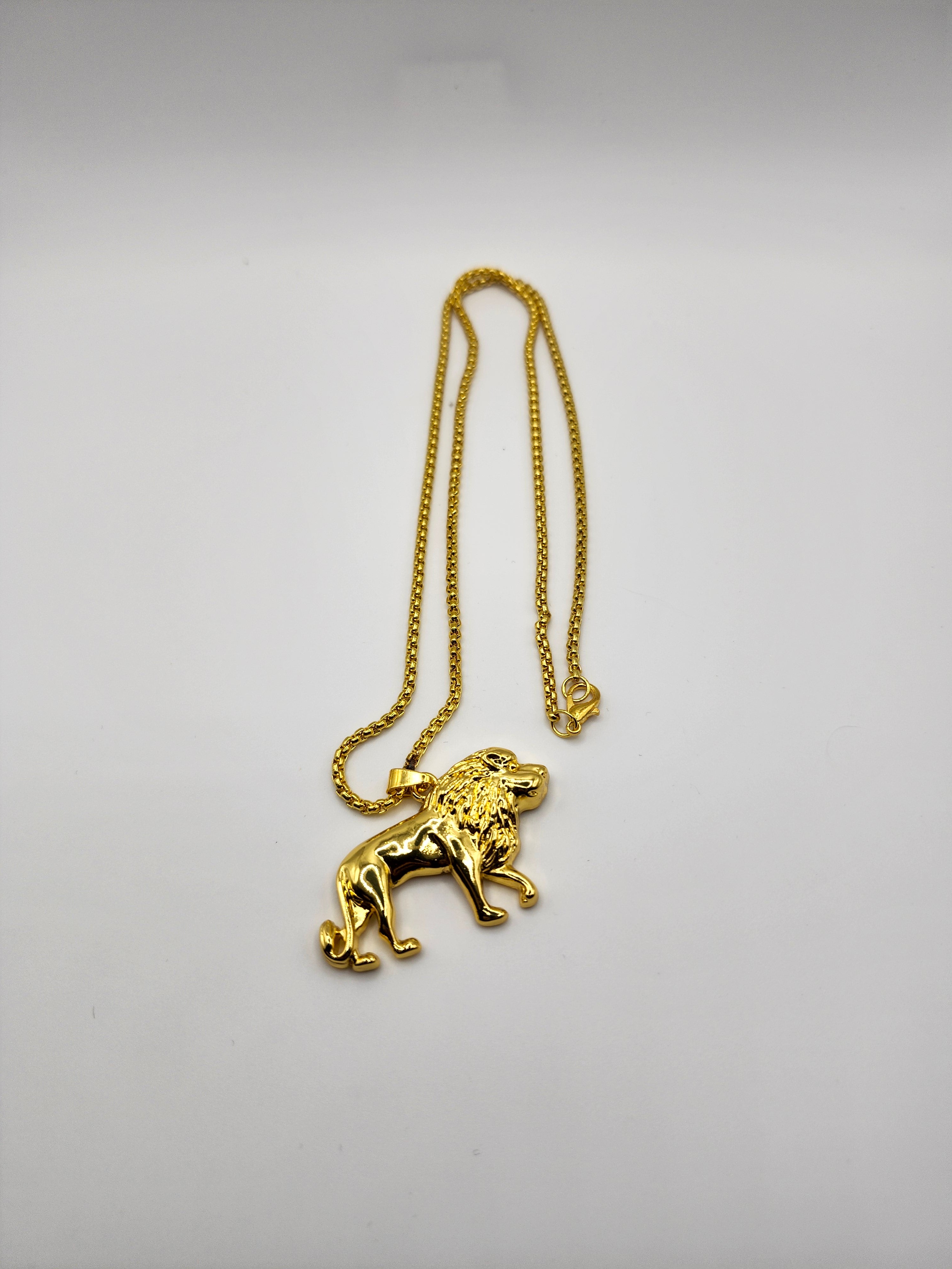 Lion Pendant w/Chain 3-D