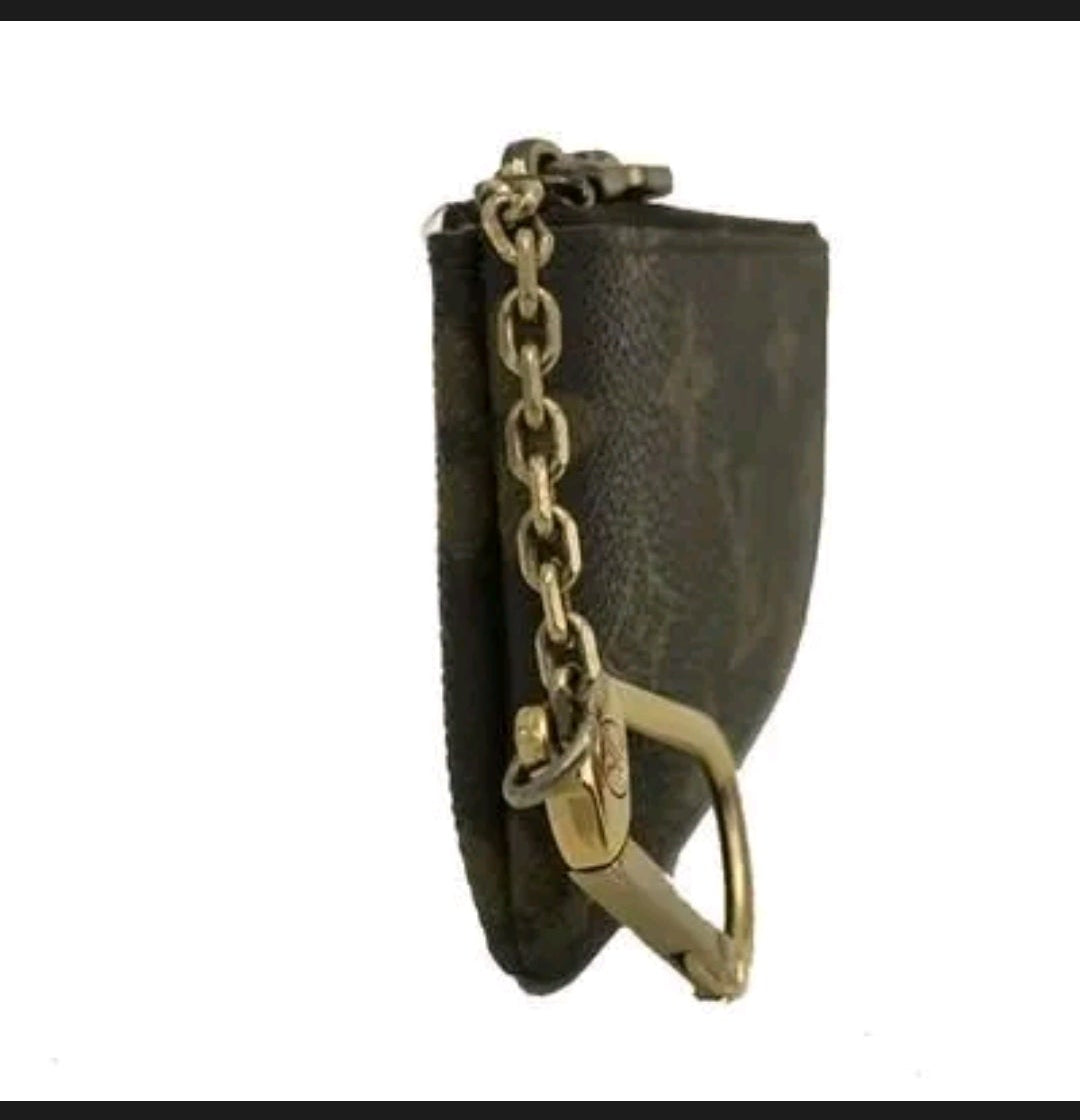 Louis Vuitton Monogram Pochette Cles Card Coin Key with dust bag
