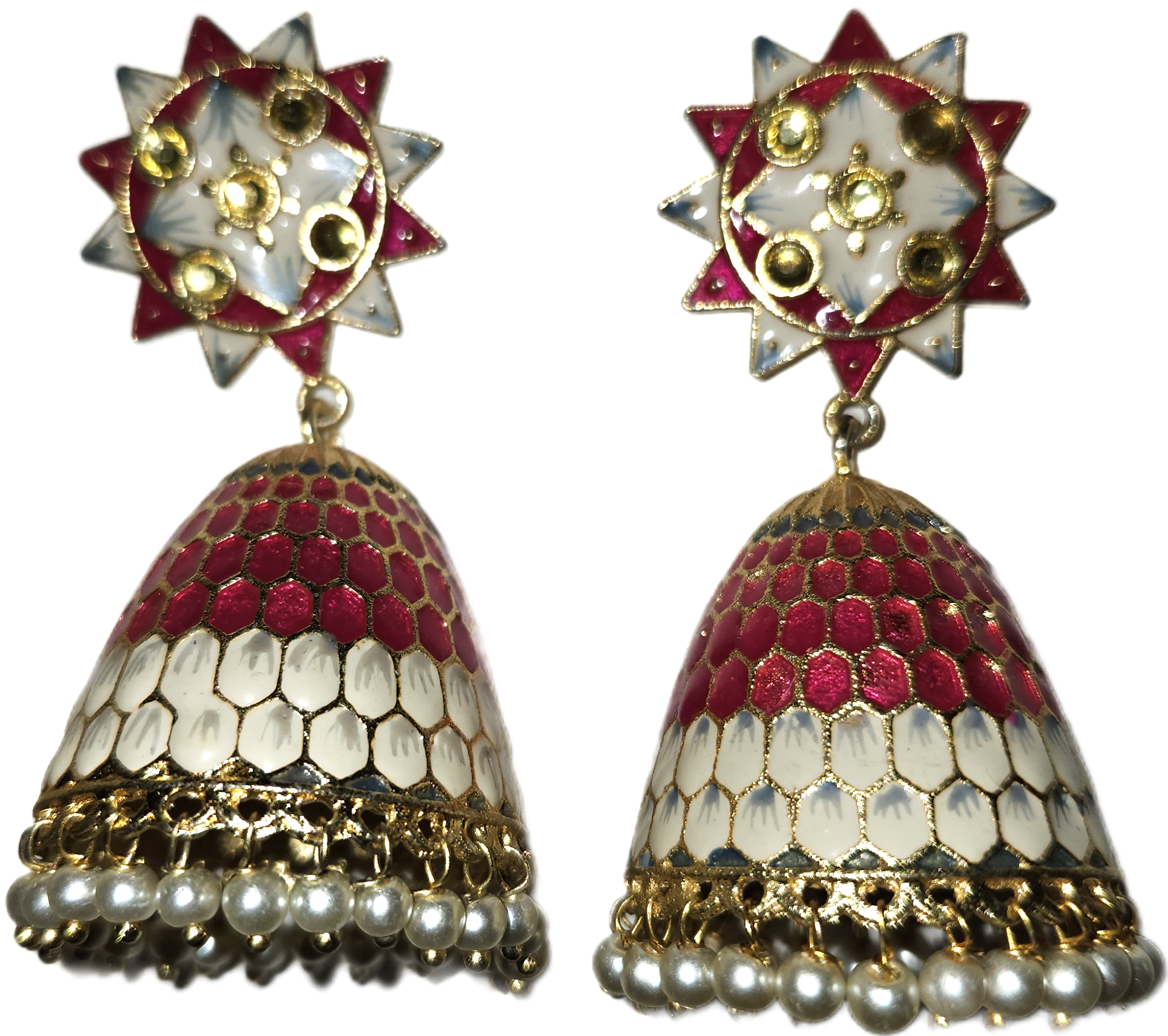 Indian-Afghan Carnival Line Earrings