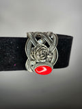 Red Stone Rose Cuff
