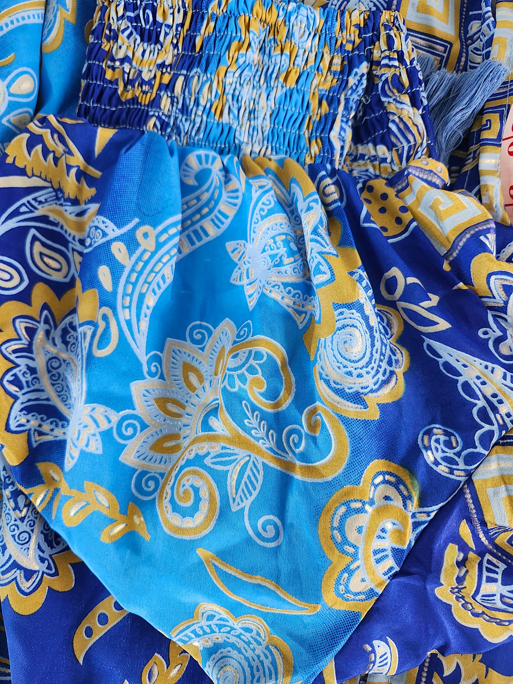 Blue Greek Skirt Set