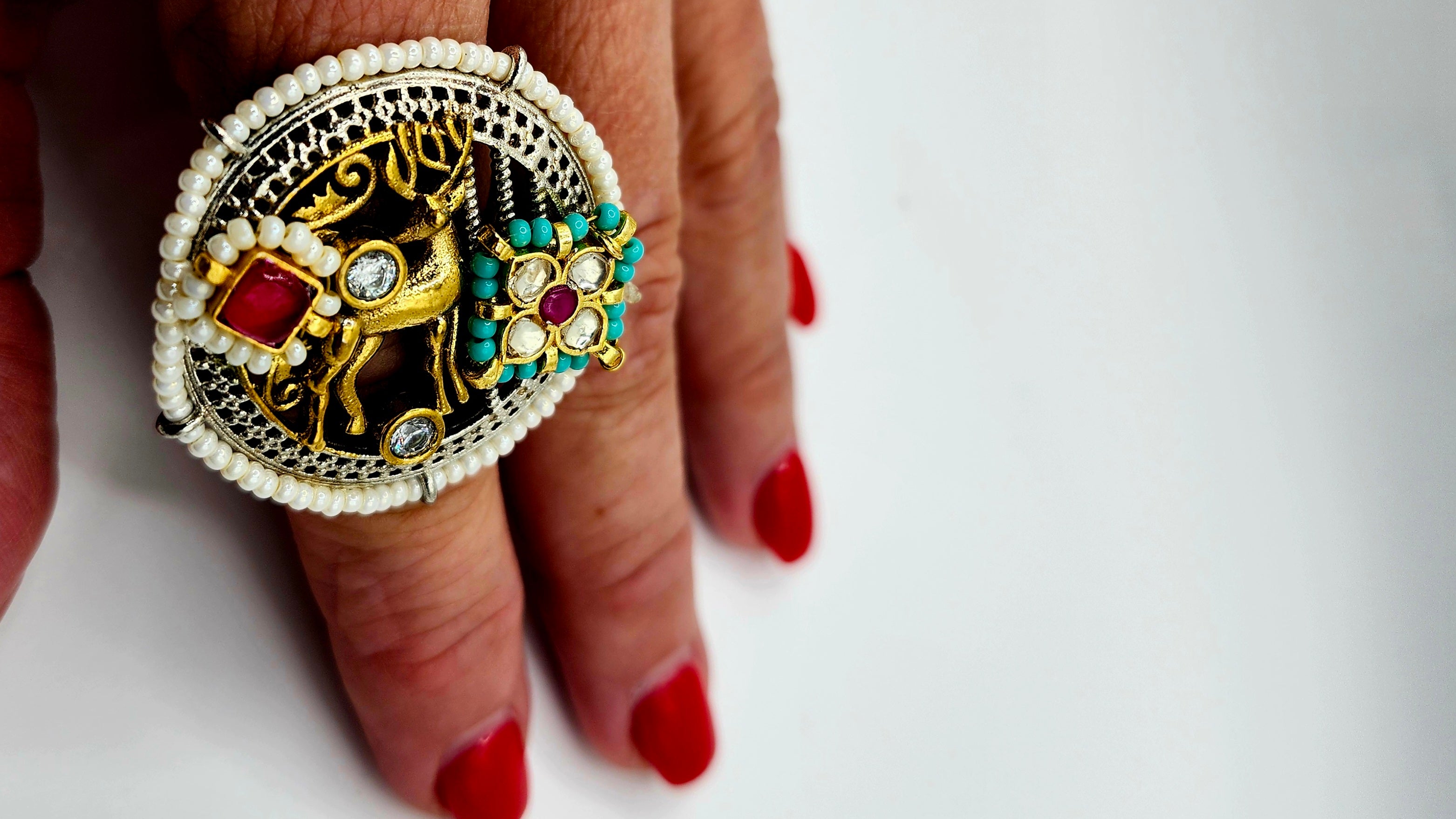 Ring - Indian-Afghan Beaded