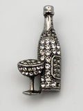 Champaign Bottle & Glass