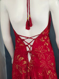 Dress Halter Lace-up Back