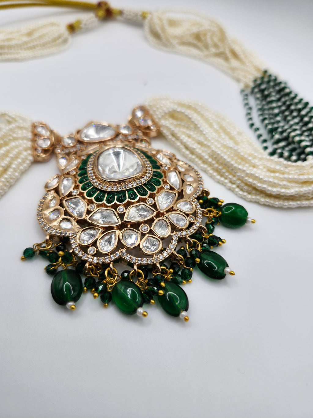 Afghan Handmade Crystal Pendant Necklace